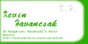 kevin havancsak business card